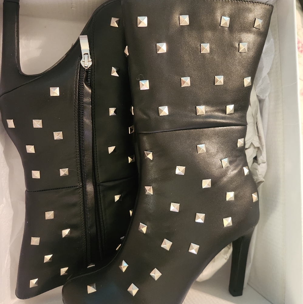 VENUS Faux Suede Studded Boots